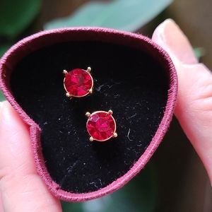⭐2/$15 NEW!! Garnet stud earrings